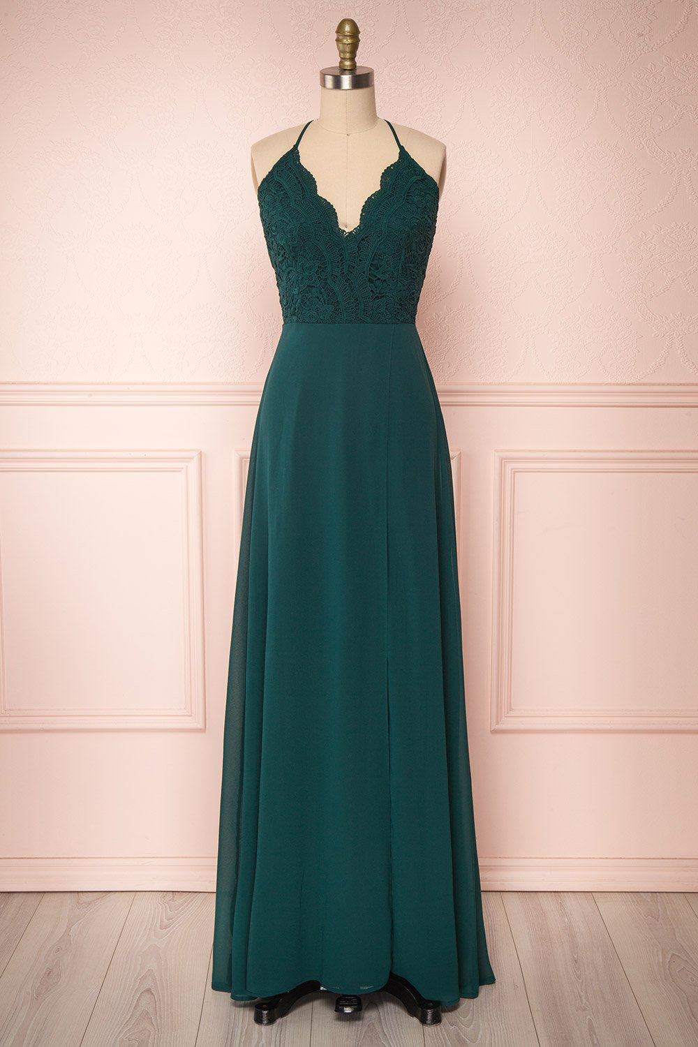 Fabia Green Lace & Chiffon Bridesmaid Dress | Boudoir 1861