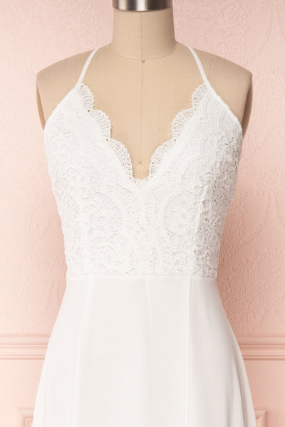 Fabia Ivory White Lace & Chiffon Bridesmaid Dress | Boudoir 1861