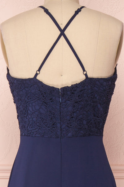 Fabia Navy | Blue Lace & Chiffon Dress
