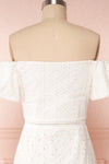 Fabienne Off-Shoulder Lace White Bridal Dress back close up | Boudoir 1861