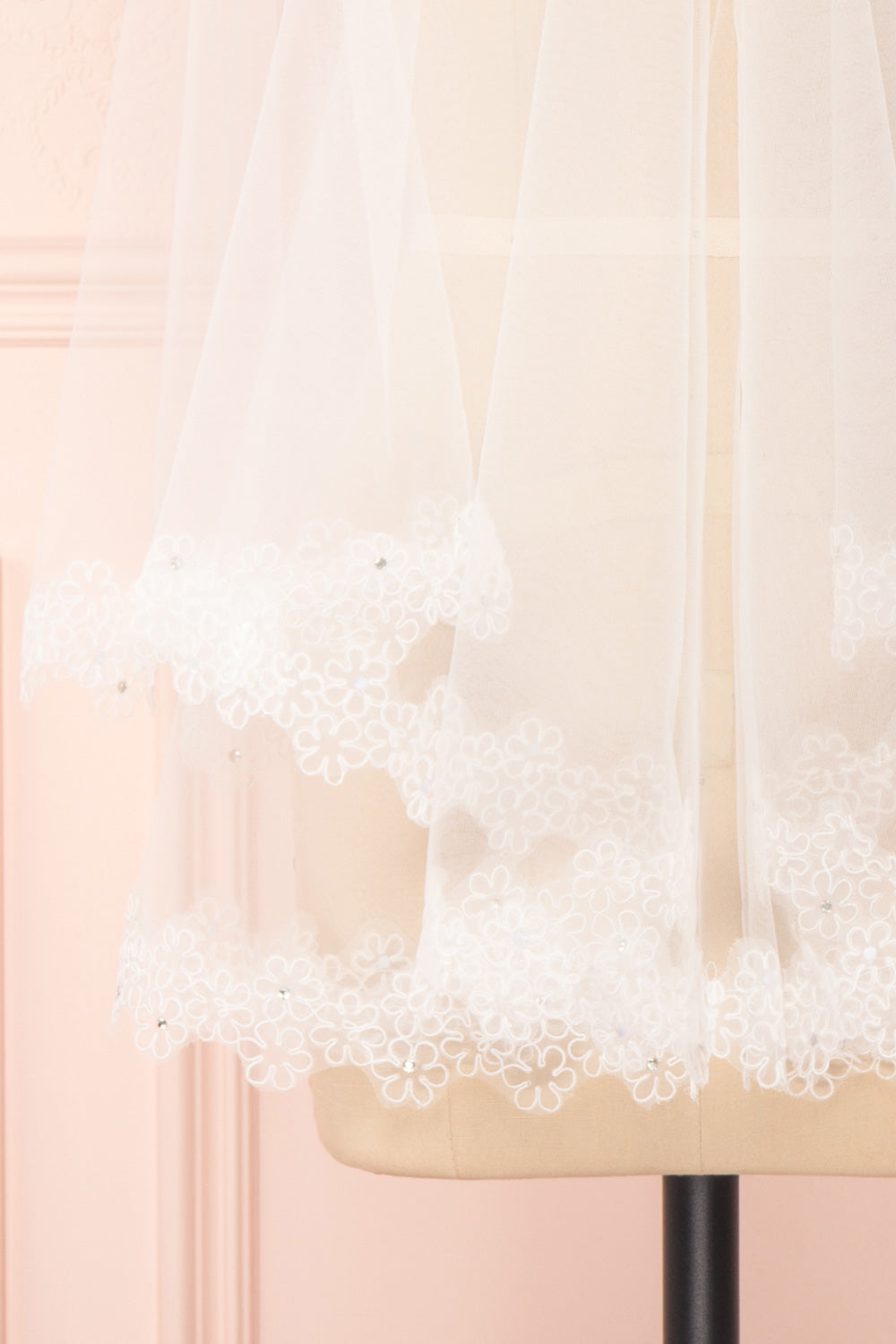 Fadeyushka White Embroidered Wedding Veil | Boudoir 1861