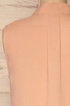 Fadlet Pink Blush Beige Sleeveless Top | La petite garçonne back close-up
