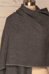 Fagerelv Grey Soft Lightweight Scarf | La petite garçonne shawl close up