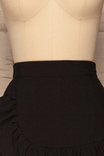 Fagerhoi Black Under Short Mini Skirt | La petite garçonne front close-up