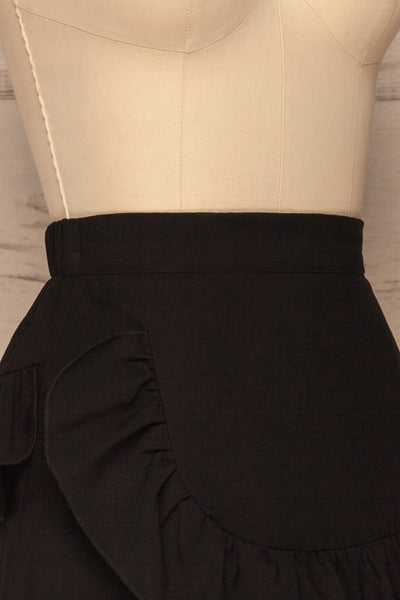 Fagerhoi Black Under Short Mini Skirt | La petite garçonne side close-up