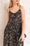 Fagerlund Black Button-Up Maxi Dress | La petite garçonne model close up