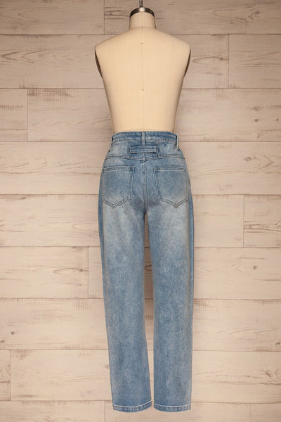Faksdal Washed Blue High Waisted Jeans back view | La petite garçonne