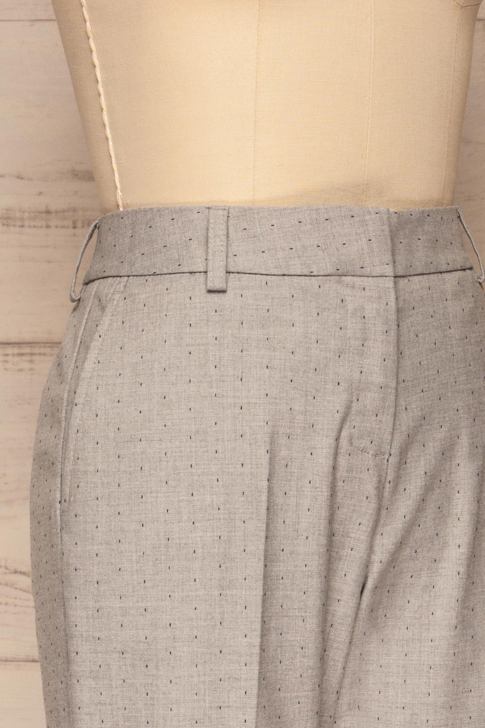 Faksvaag Light Grey Tailored Dress Pants side close up | La petite garçonne