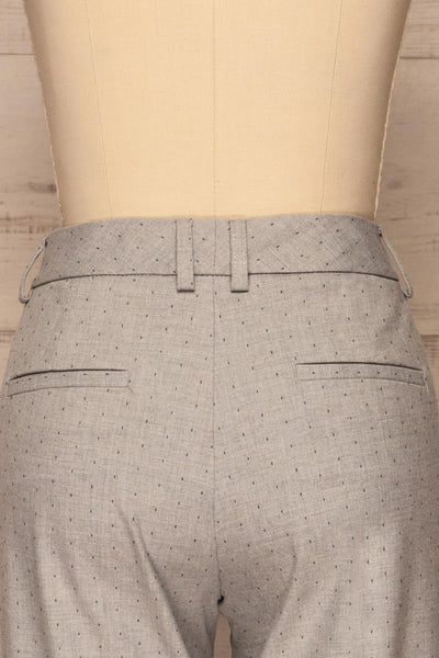 Faksvaag Light Grey Tailored Dress Pants back close up | La petite garçonne