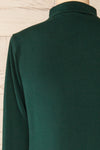 Falejde Green Long Sleeve Mock Neck Top | La petite garçonne back close-up