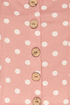 Fallasen Pink & White Polkadot Crop Top | La Petite Garçonne fabric detail