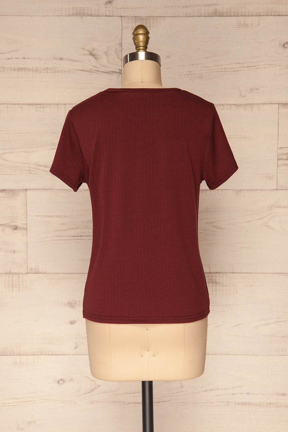 Fallebo Cranberry Burgundy Short Sleeved T-Shirt | La Petite Garçonne back view 