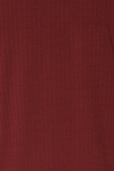 Fallebo Cranberry Burgundy Short Sleeved T-Shirt | La Petite Garçonne fabric detail