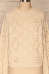 Fanavoll Beige Knit Sweater | La Petite Garçonne front close up