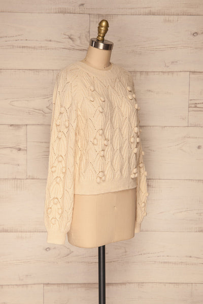 Fanavoll Beige Knit Sweater | La Petite Garçonne side view