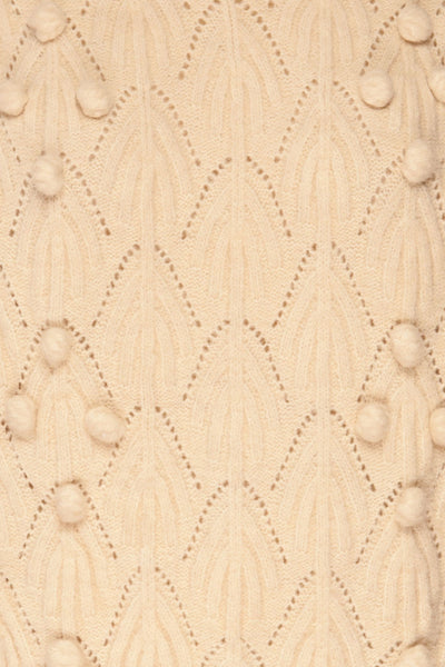 Fanavoll Beige Knit Sweater | La Petite Garçonne fabric detail