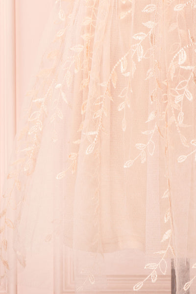 Fanely Blush | Robe Rose Brodée