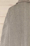 Fanghol Black & White Buttoned Felt Coat | La petite garçonne back close-up