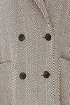 Fanghol Black & White Buttoned Felt Coat | La petite garçonne fabric
