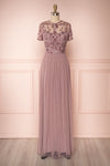 Fantine Lilac Sequin Flare Gown | Robe longue | Boutique 1861
