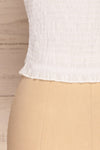 Faraas White Short Sleeve Ruched Top | La petite garçonne  bottom