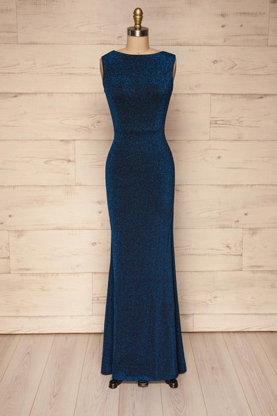 Farbrors Royal Blue Maxi Dress | Robe | La Petite Garçonne front view