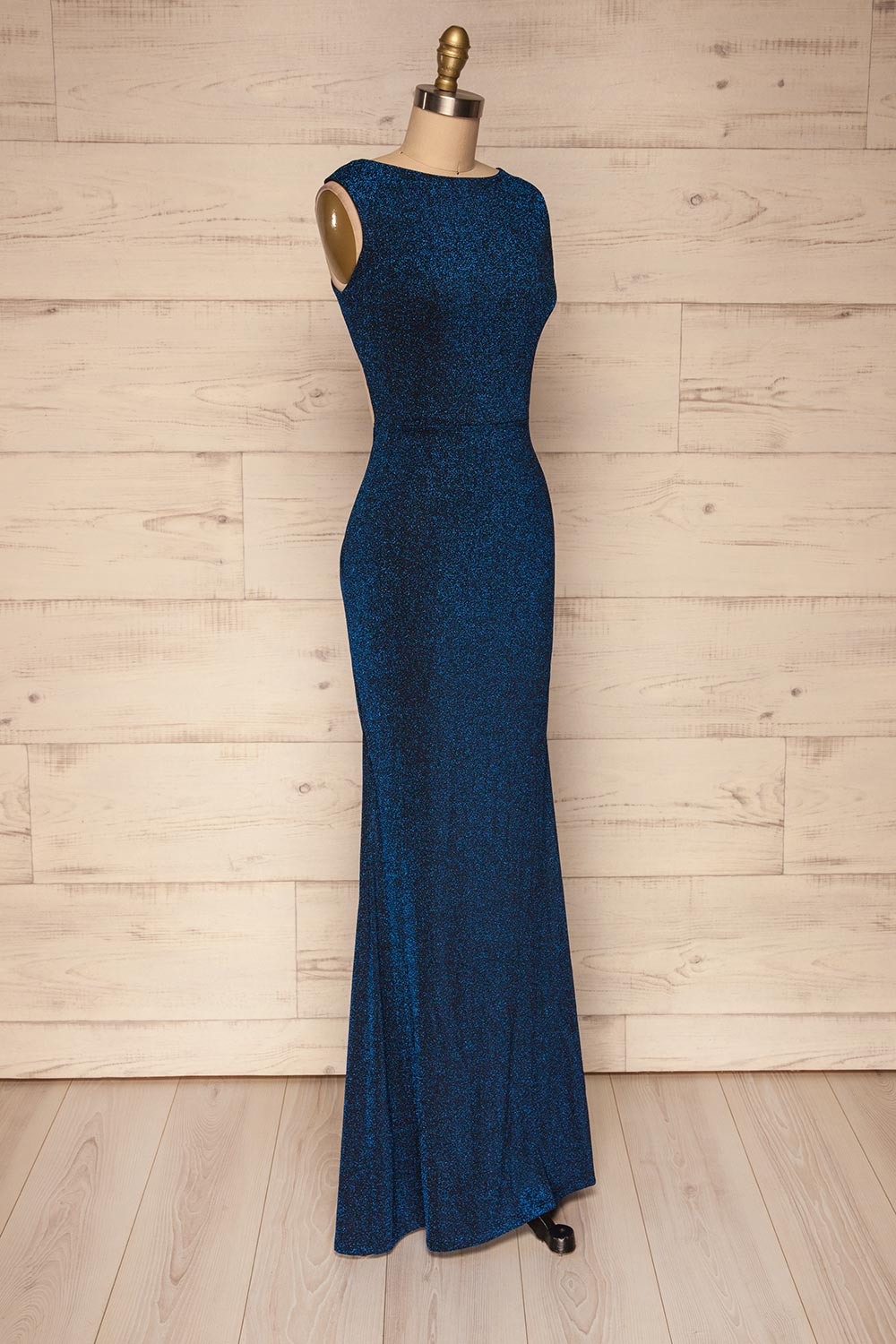 Farbrors Royal Blue Maxi Dress | Robe | La Petite Garçonne side view 