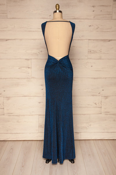 Farbrors Royal Blue Maxi Dress | Robe | La Petite Garçonne back view