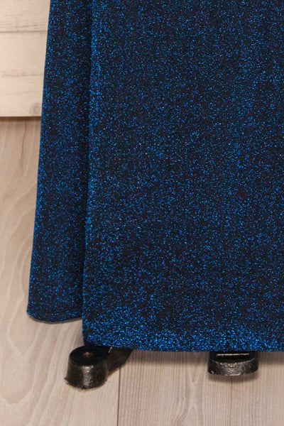Farbrors Royal Blue Maxi Dress | Robe | La Petite Garçonne bottom close-up