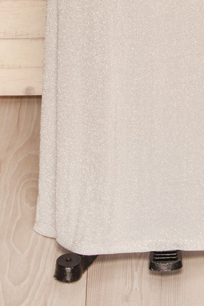 Farbrors Silver Maxi Dress | Robe | La Petite Garçonne bottom close-up