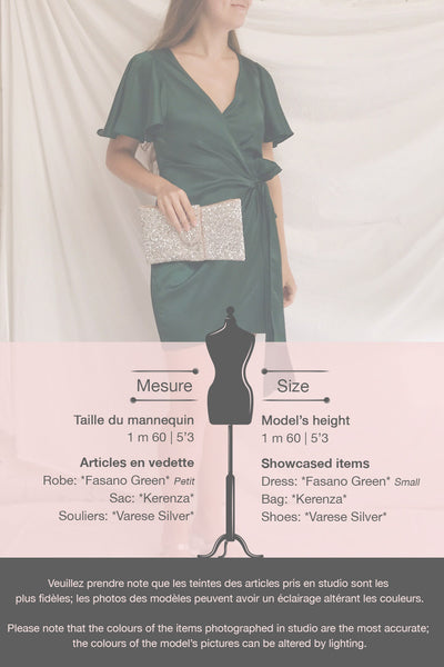 Fasano Green Short Silky Wrap Dress | La petite garçonne template 2