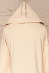 Fasseland Sand Beige Long Sleeved Top | La Petite Garçonne back close-up hood