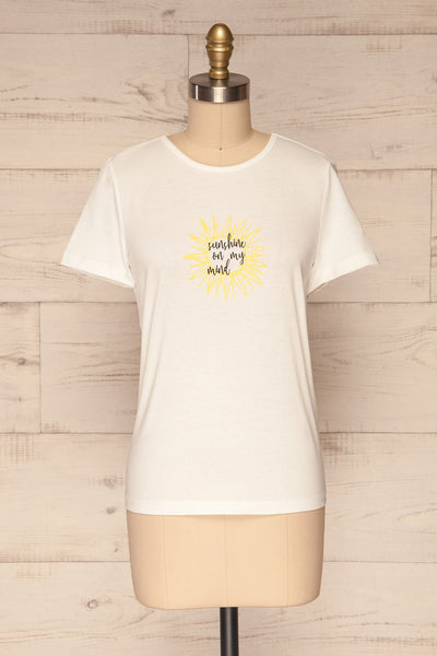 Fauskan "Sunshine on my mind" White T-Shirt | La Petite Garçonne 1