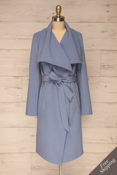 Faylinn Blue Mid-Length Soia & Kyo Coat | La petite garçonne free shipping