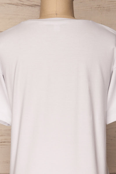 Feelings White Short Sleeved T-Shirt | La Petite Garçonne 7