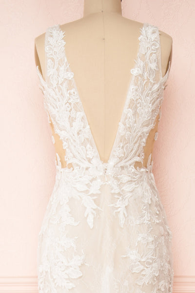 Felicia Floral Lace Maxi Bridal Gown | Boudoir 1861 back close-up