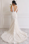 Felicia Floral Lace Maxi Bridal Gown | Boudoir 1861 back model