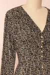 Fenella Black & White Button-Up Midi Dress | Boutique 1861 side close-up