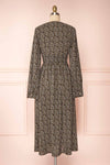 Fenella Black & White Button-Up Midi Dress | Boutique 1861 back view