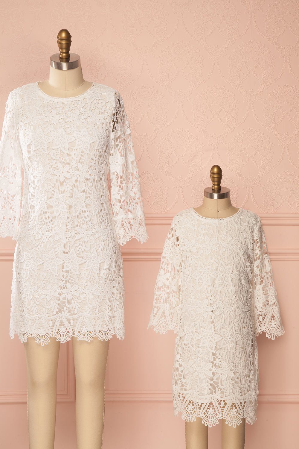 Fiametta White Crocheted Lace Dress | Boutique 1861