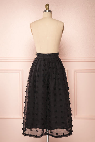 Flavie Noir Black A-Line Skirt | Jupe Ligne A | Boutique 1861 back view