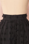 Flavie Noir Black A-Line Skirt | Jupe Ligne A | Boutique 1861 back close-up