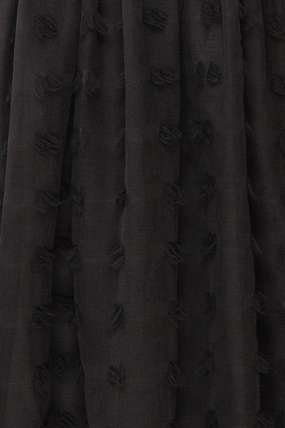 Flavie Noir Black A-Line Skirt | Jupe Ligne A | Boutique 1861 fabric detail 