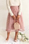 Flavie Rose Pink A-Line Skirt | Jupe Ligne A | Boutique 1861 model shot