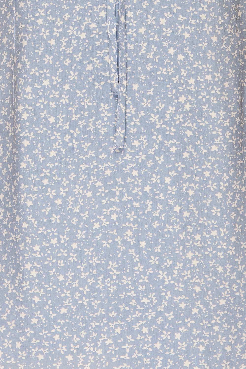 Fleurance Light Blue Patterned Short Dress | La petite garçonne fabric