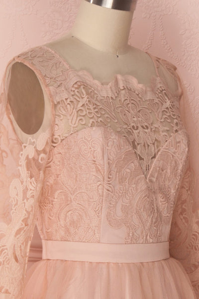 Fodla Blush | Pink Lace Dress