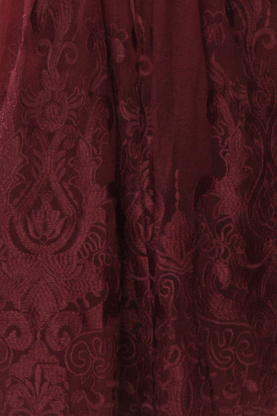 Fodla Burgundy Embroidered A-Line Dress | Boutique 1861