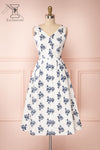 Folium White Floral Midi Summer Dress | Boutique 1861 front view
