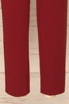 Forenza Burgundy High-Waisted Pleated Pants | La Petite Garçonne bottom close-up