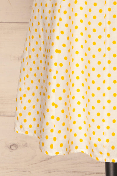 Frampol White Short Dress w/ Polka Dots | La petite garçonne bottom